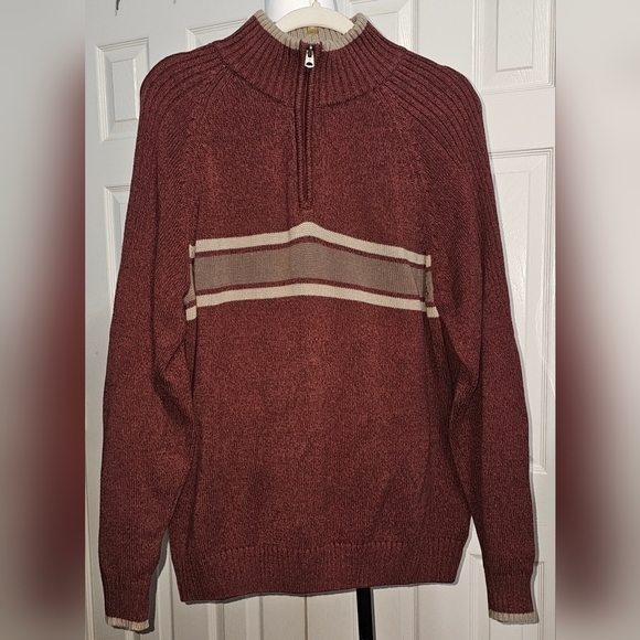 Columbia Men's 1/4 Zip Long Sleeve Pullover Sweater Sz L - Picture 1 of 4